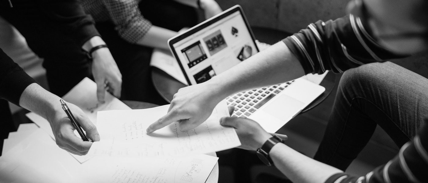 Group of people working on a project together