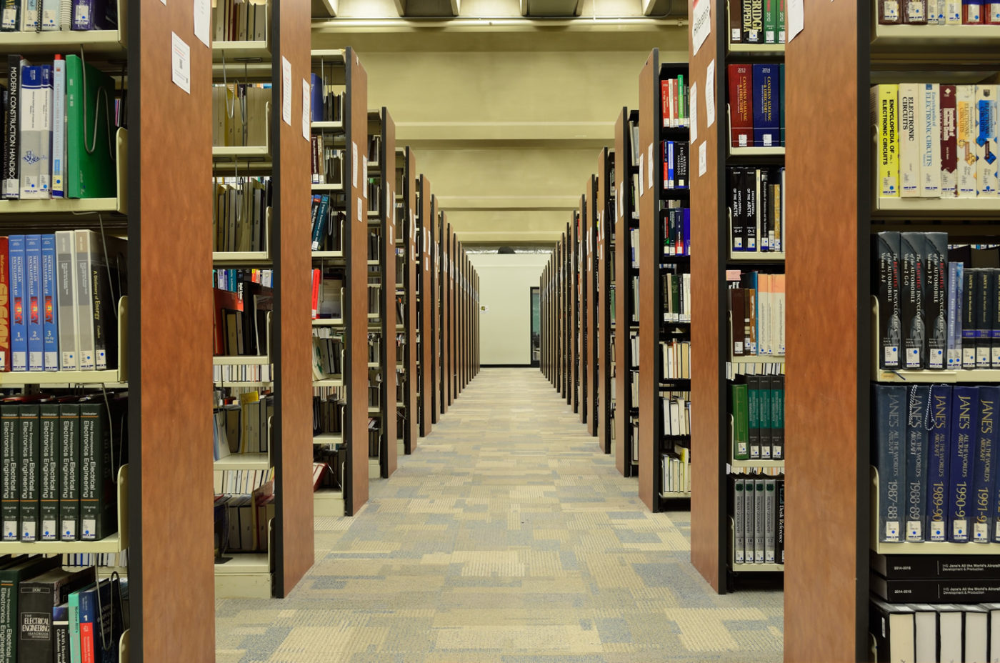 Library shelves