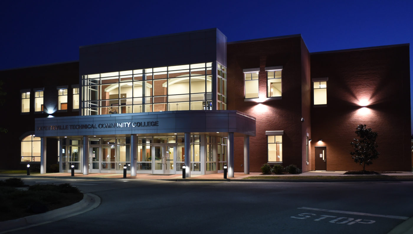 General classroom building night shot