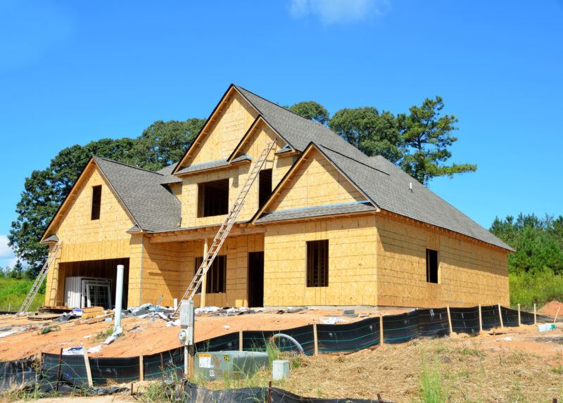 Construction house being built