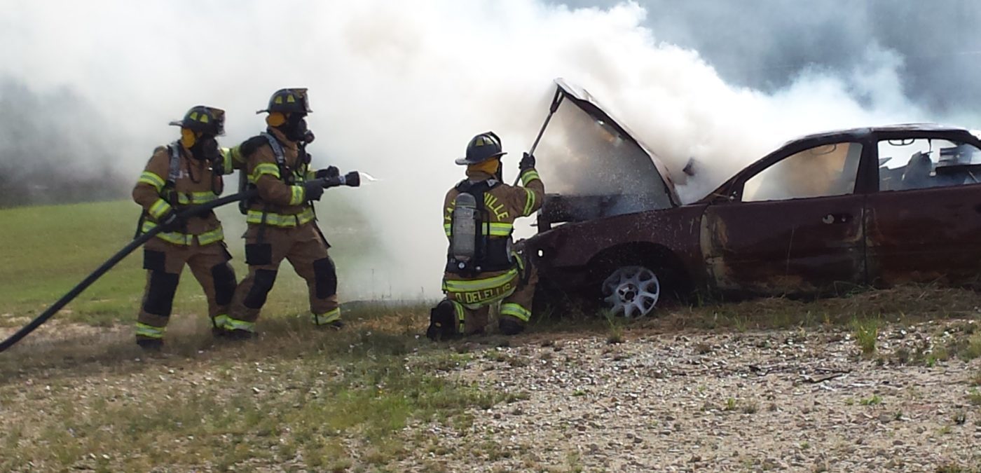 Vehicle Fire During Fire Control Class