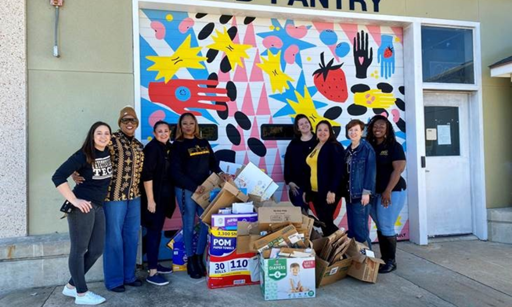 Staff Council Group Photo Food Pantry