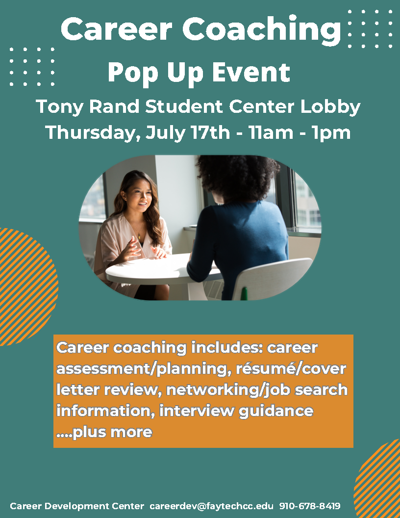 Career Coaching Pop Up July 17