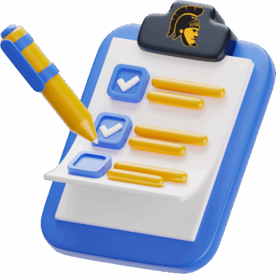 Clipboard With Document And Trojan Logo